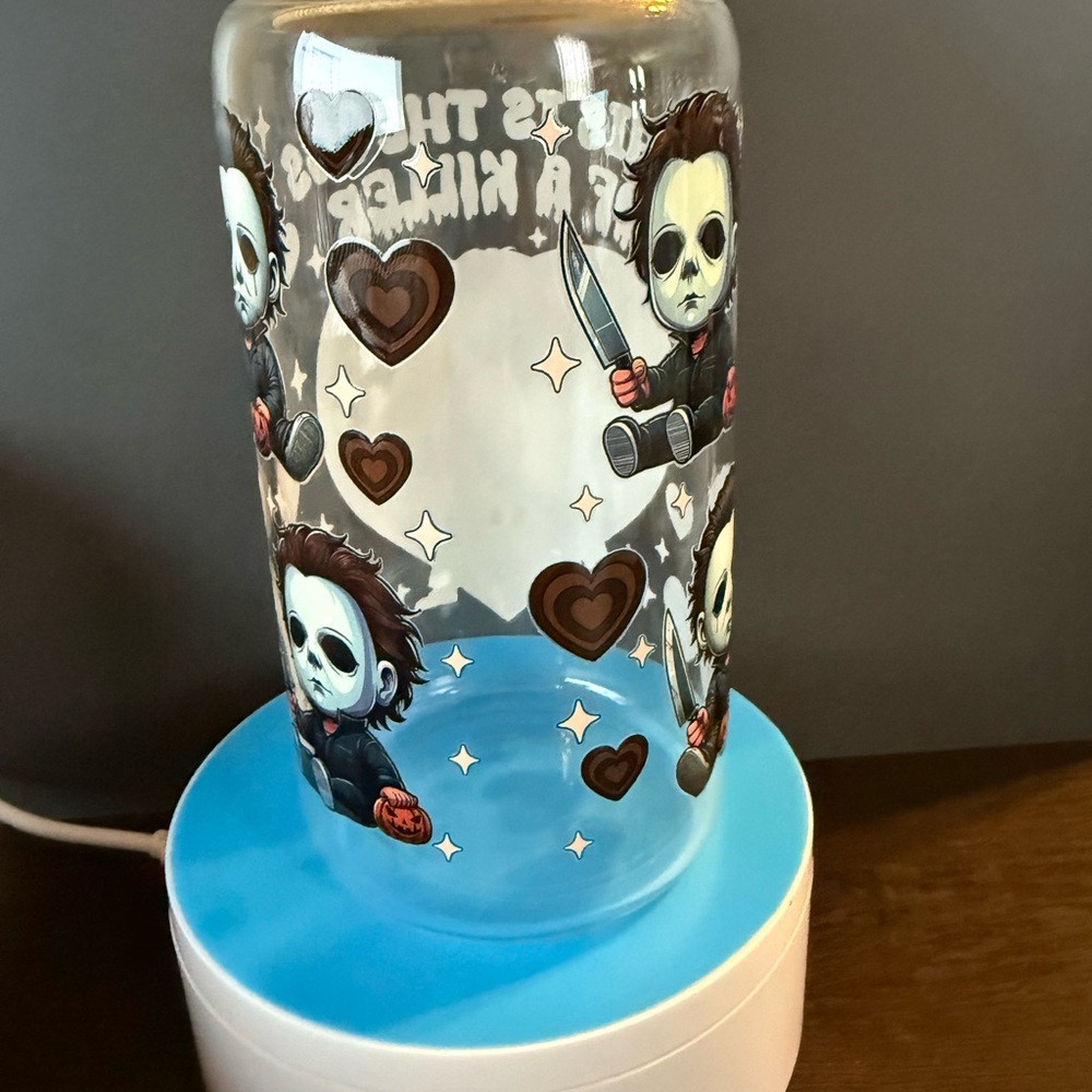 Character Glass Cup with Bamboo Lid - Picture 3 of 3
